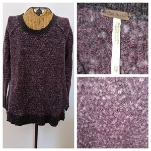 Free People Marled Nubby Purple Sweater XS